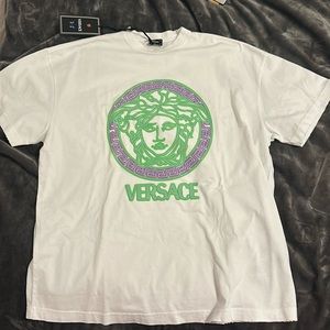 VERSACE MEDUSA LOGO DISTRESSED T-SHIRT NWT